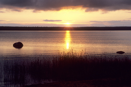 Bucht im Sonnenaufgang - Foto, Druck, Poster, Leinwand